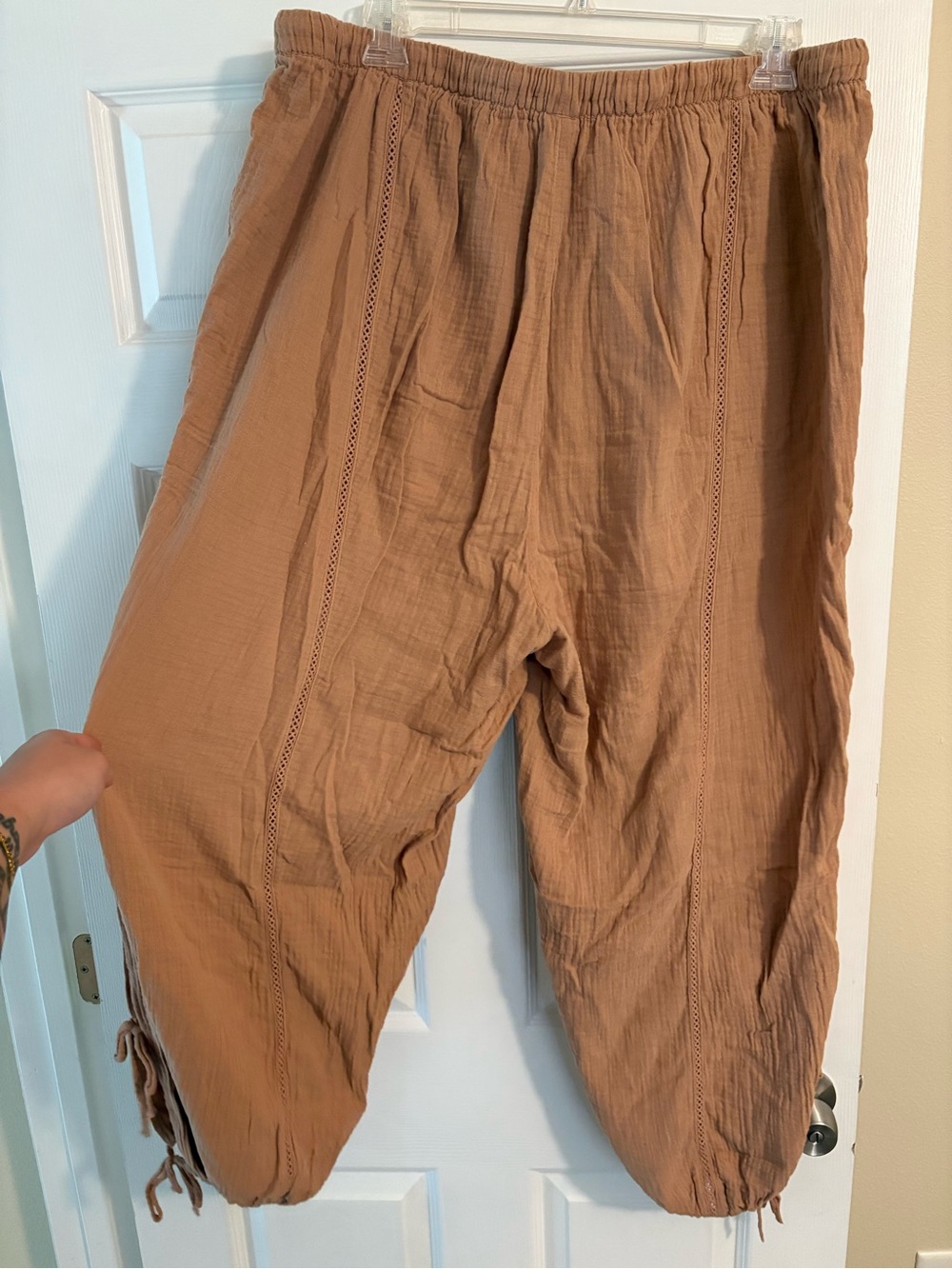 torrid Tan Ribbed Drawstring Pants - Picture 2 of 5